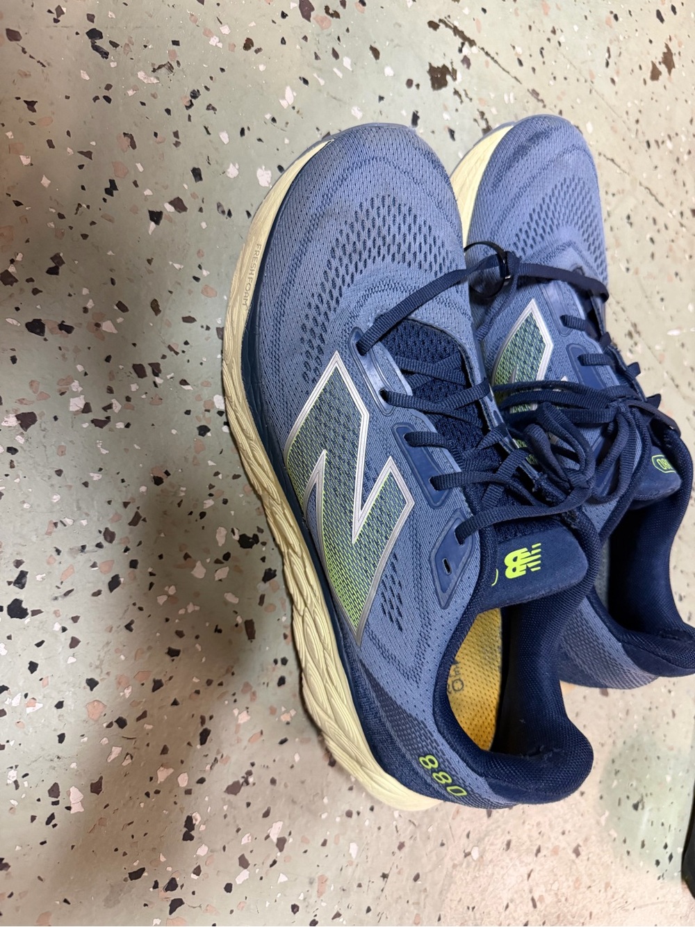 New Balance Blue and Yellow-Green Running Shoes